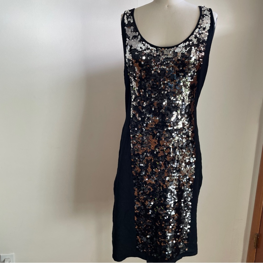 Yoana Baraschi Knitwear Sequin Black and Silver Dress original